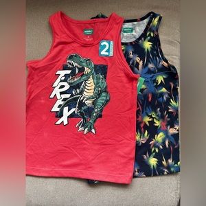 Two pack Dino Toddler Tanks
